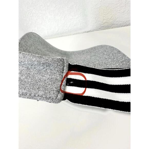 EQ SPORT Sun Visor Unisex Outdoor Sports Gray Black and White Strap One Size - Picture 5 of 8